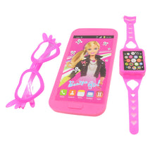 Barbiee Musical Phone, Watch & Glasses Set for Girls – ABS Calling Toy (3-Piece, Battery Not Included)