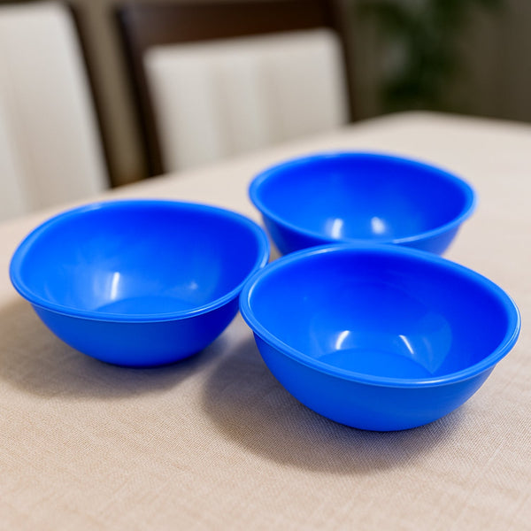 BPA Free Plastic Bowl Set for Cereal, Salad, Rice, Soup, Pasta, Snack Bowl, Microwave Safe, Dishwasher Safe (3 Pcs Set)