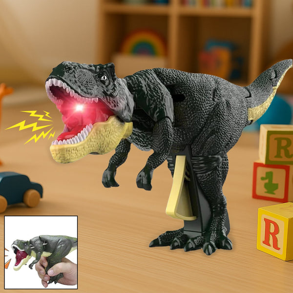 Dinosaur Roaring Toys Trigger, Dinosaurs Toys with Dinosaur Sound Lighting Model Vibrating Head Moving (3 + Years / 1 Pc)