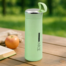 Water bottle 400ml leak proof, glass water bottle with daily water intake for gym and children, Nice Bottle (1 pc /Mix Color)