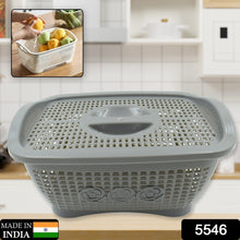 Multipurposes Plastic Basket, Organizer for Kitchen, Countertop, Cabinet, Bathroom with Lid, Plastic Storage Basket For Store Fruits, Vegetables, Magazines, Cosmetics, Stationary (1 Pc / Mix Color )