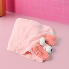 Soft Microfiber Cartoon Design Hair Drying Towel Wrap with Button Closure (1 Pc)